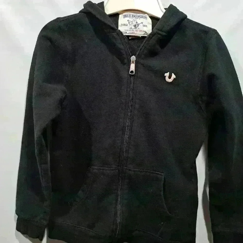 True Religion Vintage Hoodie Kids Small - Picture 4 of 4
